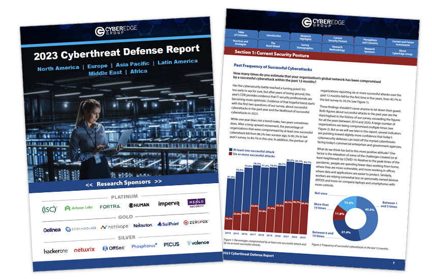 Presentation image for 2023 Cyberthreat Defense Report